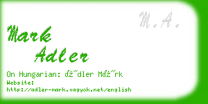 mark adler business card